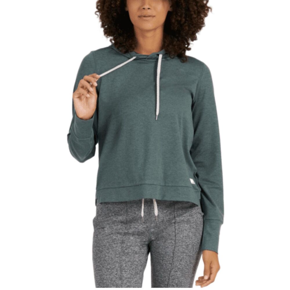 VUORI Halo Essential DreamKnit Green Pullover Cropped Hoodie Womens Small